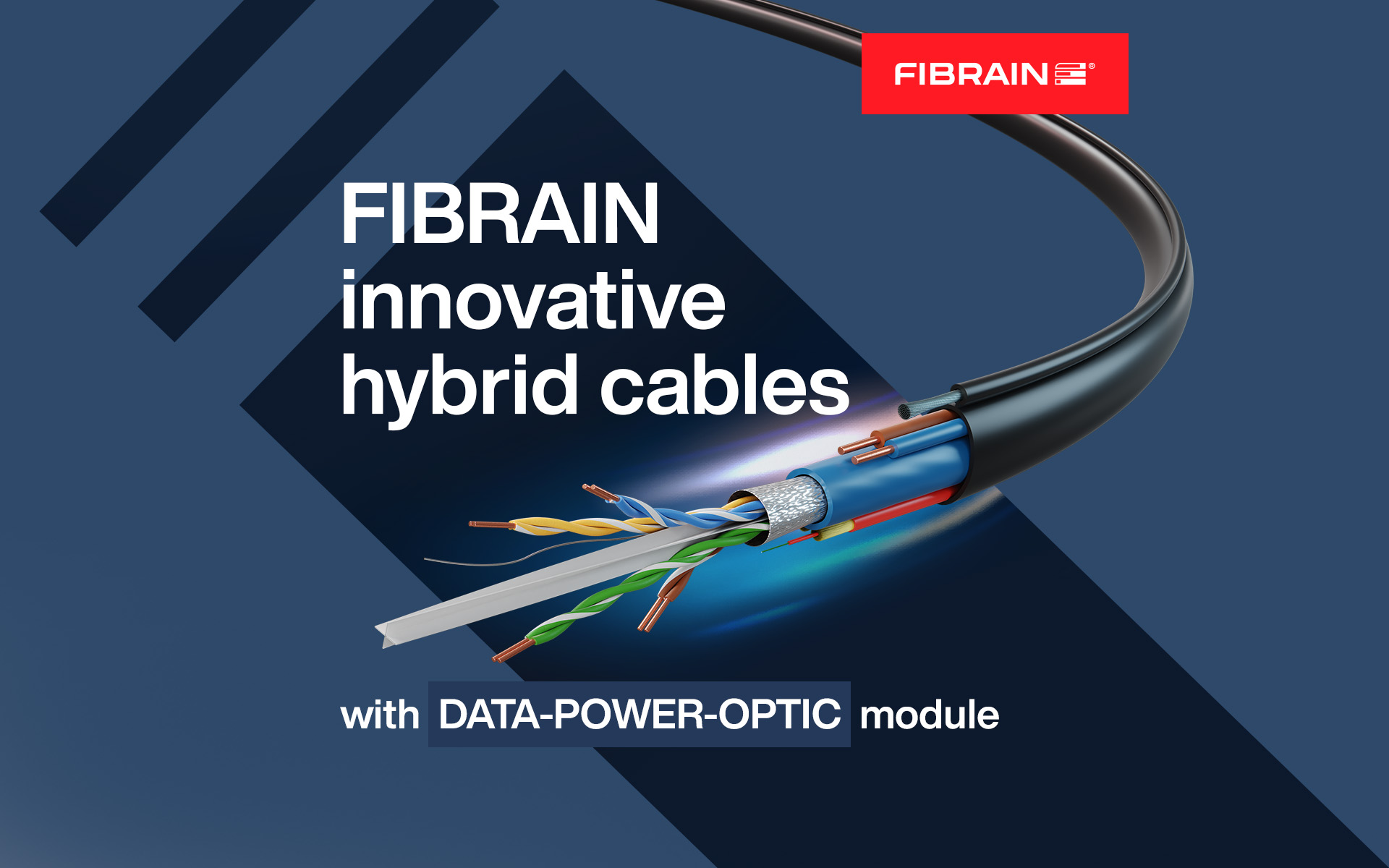 Hybrid cables with DATA-OPTIC-POWER module